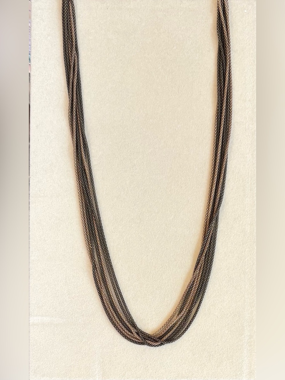 Multi-Strand chocolate/gold Necklace and bracelet set - Brown and Gold